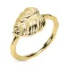 blad ring in verguld sterlingzilver