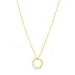 zirkoon ketting met hanger in verguld sterlingzilver