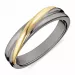 ring in zwart gerhodineerd zilver met verguld sterlingzilver