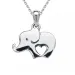 olifant ketting in zilver met hanger in zilver