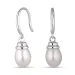 7,5-8 mm parel oorbellen in zilver