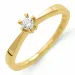 campagne - diamant solitaire ring in 14 karaat goud 0,09 ct