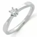 campagne - diamant solitaire ring in 14 karaat witgoud 0,09 ct