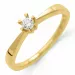 campagne - diamant solitaire ring in 14 karaat goud 0,11 ct