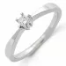 campagne - diamant solitaire ring in 14 karaat witgoud 0,11 ct