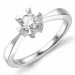 diamant solitaire ring in 14 karaat witgoud 0,40 ct
