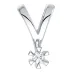 diamant solitaire hanger in 14 caraat witgoud 0,05 ct