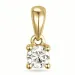 solitaire hanger in 14 caraat goud 0,20 ct