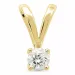 diamant solitaire hanger in 14 caraat goud 0,20 ct