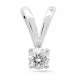 diamant solitaire hanger in 14 caraat witgoud 0,20 ct