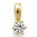 diamant solitaire hanger in 14 caraat goud 0,20 ct