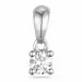0,10 ct diamant solitaire hanger in 14 caraat witgoud 0,10 ct
