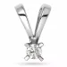 diamant solitaire hanger in 14 caraat witgoud 0,10 ct