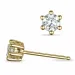 2 x 0,20 ct solitaire oorbel in 14 karaat goud met diamant