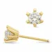 2 x 0,30 ct lab grown diamant solitaire oorbel in 14 karaat goud met lab grown diamant 