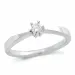 0,10 ct solitaire ring in 14 karaat witgoud