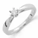 0,10 ct solitaire ring in 14 karaat witgoud