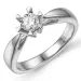 0,30 ct solitaire ring in 14 karaat witgoud