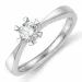 0,30 ct solitaire ring in 14 karaat witgoud