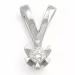 diamant solitaire hanger in 14 caraat witgoud 0,10 ct