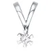 diamant solitaire hanger in 14 caraat witgoud 0,10 ct