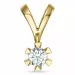 0,40 ct lab grown diamant solitaire hanger in 14 caraat goud 0,40 ct