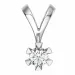 diamant solitaire hanger in 14 caraat witgoud 0,40 ct