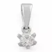 diamant solitaire hanger in 14 caraat witgoud 0,10 ct