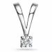 diamant solitaire hanger in 14 caraat witgoud 0,05 ct