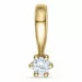 campagne - diamant hanger in 14 caraat goud 0,05 ct