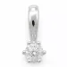 diamant solitaire hanger in 14 caraat witgoud 0,10 ct