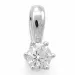 diamant solitaire hanger in 14 caraat witgoud 0,30 ct