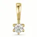 diamant solitaire hanger in 14 caraat goud 0,10 ct