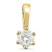 0,30 ct lab grown diamant solitaire hanger in 14 caraat goud 0,30 ct
