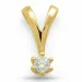 diamant solitaire hanger in 14 caraat goud 0,10 ct