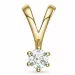 diamant solitaire hanger in 14 caraat goud 0,30 ct