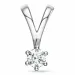 0,40 ct lab grown diamant solitaire hanger in 14 caraat witgoud 0,40 ct