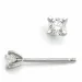 2 x 0,10 ct campagne - diamant oorsteker in 14 karaat witgoud met diamant 