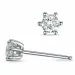 2 x 0,20 ct solitaire oorbel in 14 karaat witgoud met diamant 