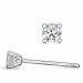 2 x 0,10 ct solitaire oorbel in 14 karaat witgoud met diamant 