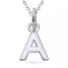 letter a ketting in zilver met hanger in verguld sterlingzilver - My Letter