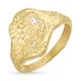 zirkoon ring in verguld sterlingzilver