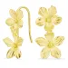 bloem oorbellen in verguld sterlingzilver