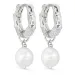 12,5 mm parel creool in zilver
