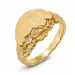 zirkoon ring in verguld messing - Lumé Etched