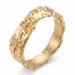 zirkoon ring in verguld messing - Lumé Etched