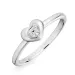 hart zirkoon ring in zilver