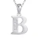 letter b zirkoon ketting in zilver met hanger in zilver