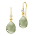 Julie Sandlau Prima Ballerina oorbellen in verguld sterlingzilver groen kristal witte zirkoon
