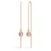 Julie Sandlau Berry roze ketting oorbellen in verguld sterlingzilver roze kristal witte zirkoon